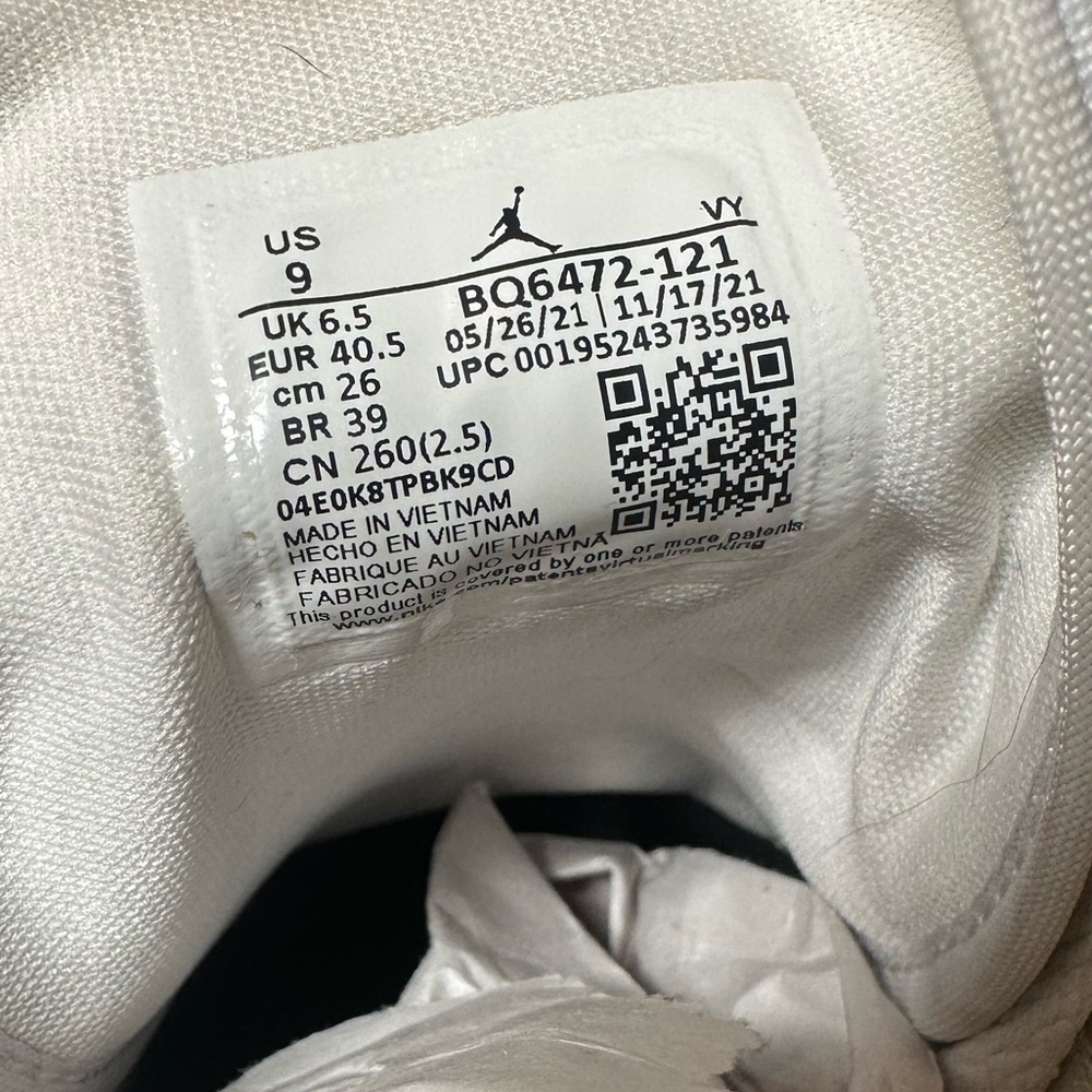 Nike Air Force 1 High Women's 9 Coconut Milk White Black Leather Sneakers StockX - Picture 10 of 10